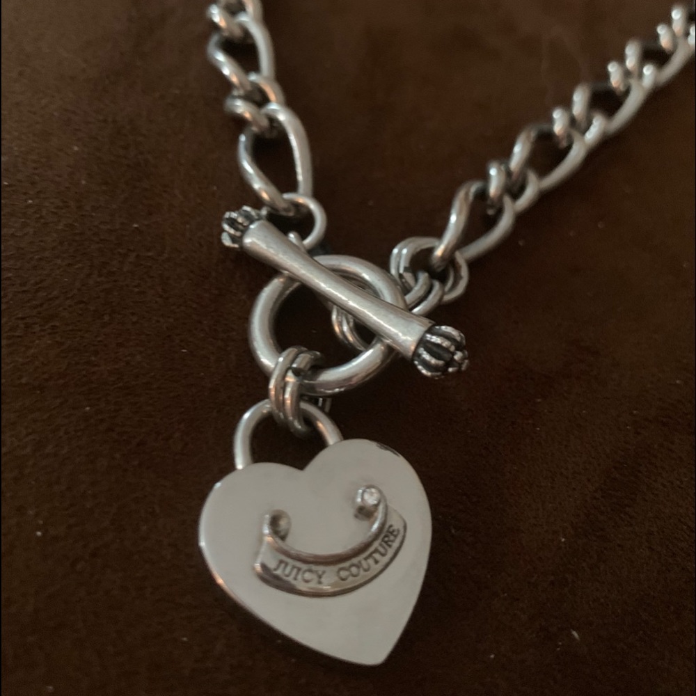 JuicyCouture sterling silver  heart necklace